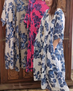 Robe décontractée avec poche à imprimé floral
