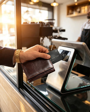 Portefeuille Homme En Cuir De Vache Huilé-Ciré Authentique Avec RFID