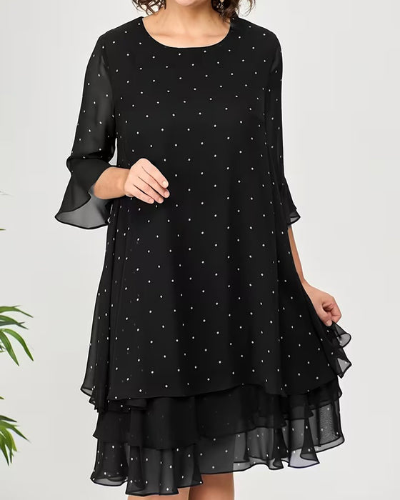 Robe À Pois Superposée