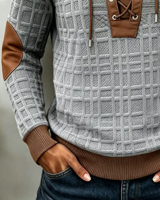 Hoodie Attache Bloc De Couleur