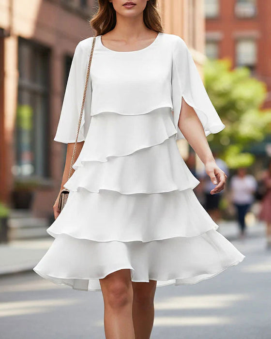 Robe Loose Col Rond Gâteau