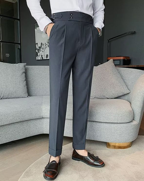 Pantalon Hommes Poche Unie Décontracté Robe