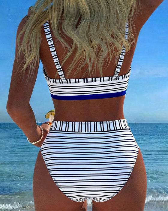 Bikini Rayé Évidé