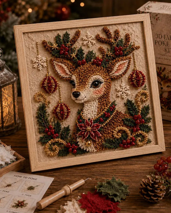 Kit DIY Tissu De Feutrage À L'aiguille De Noël