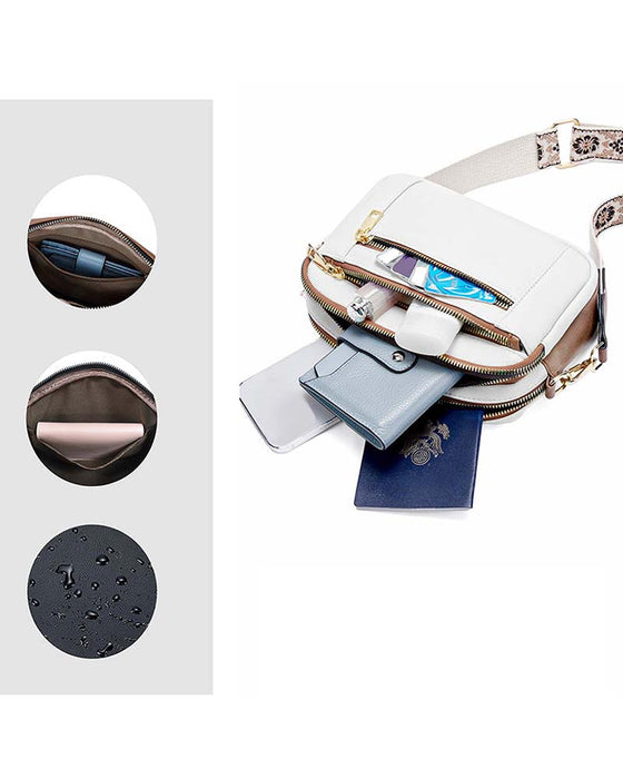 Sac bandoulière zippé multifonctionnel