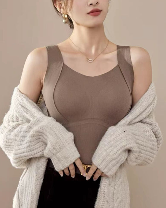 Gilet Thermique Femme avec Soutien-Gorge Intégré