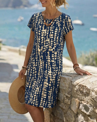 Robe Géométrique Imprimé Droit