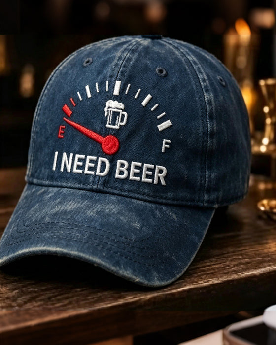 Casquette De Baseball Brodée Bière Tableau De Bord