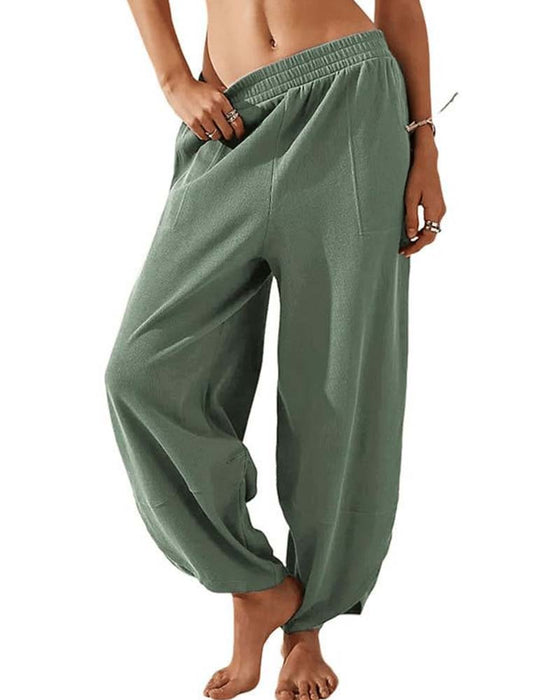 Pantalon Taille Élastique Harem