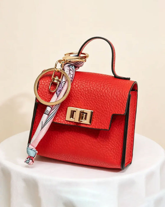 Porte-Clés Mini Sac Carré Pendentif
