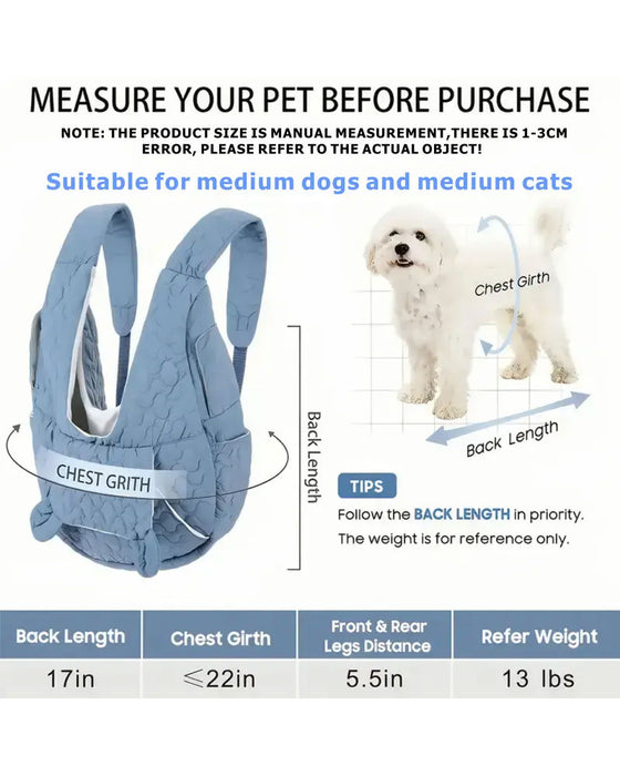 Sac À Dos Pour Animal De Compagnie Orienté Vers L'Avant Réglable Fond Amovible Structure De Sécurité