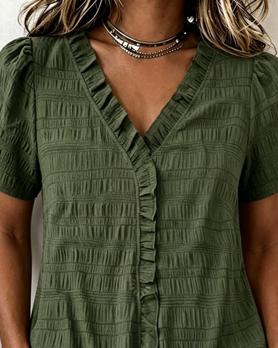 Blouse Col V Uni