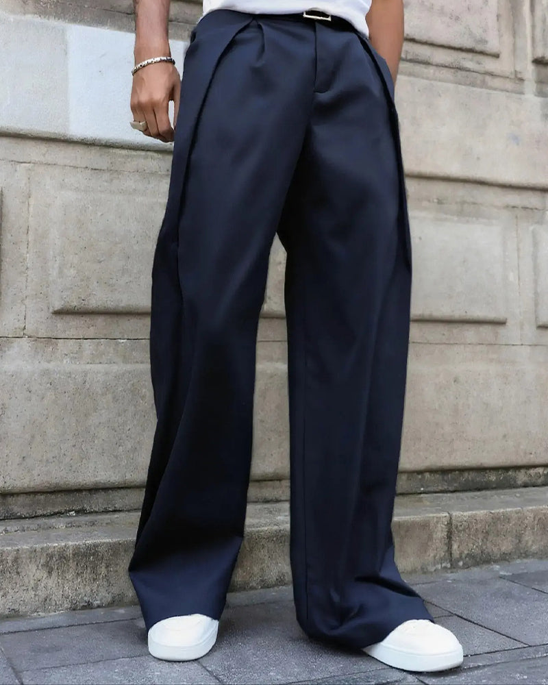 Pantalons Pojets Plissés Irréguliers