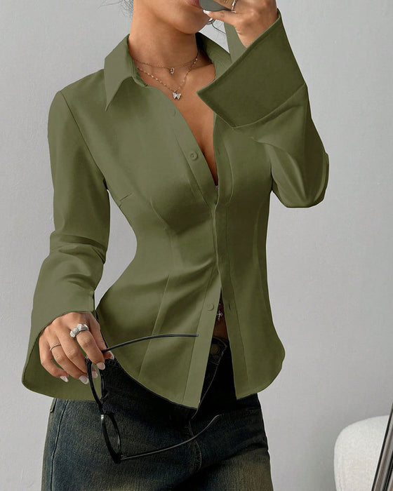 Chemise Élégante Slim-Fit Pour Femme