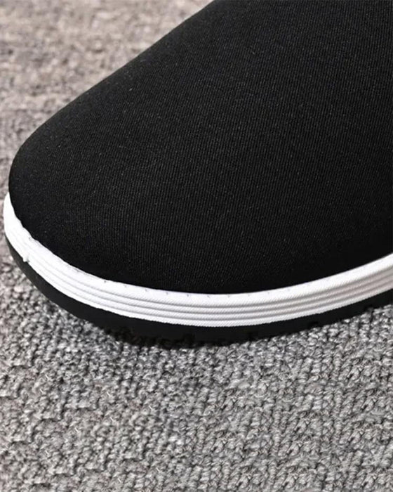 Chaussures Pour Homme En Coton Avec Doublure En Fausse Fourrure Super Chaude Et Semelle Antidérapante.