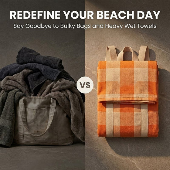 Sac De Plage Convertible 2-En-1 Pour Serviette