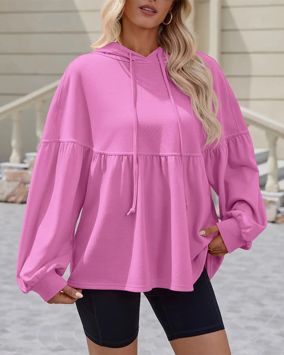 Sweatshirt Capuche Cordon Lâche