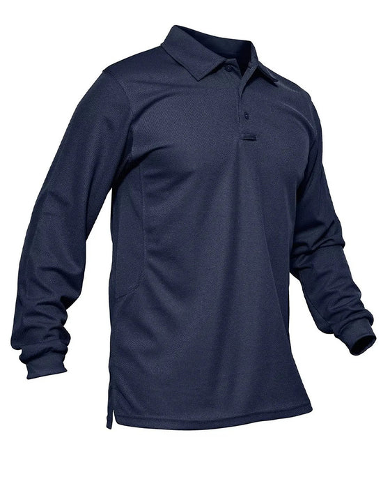 T-Shirt Col Polo Manche Longue Décontracté