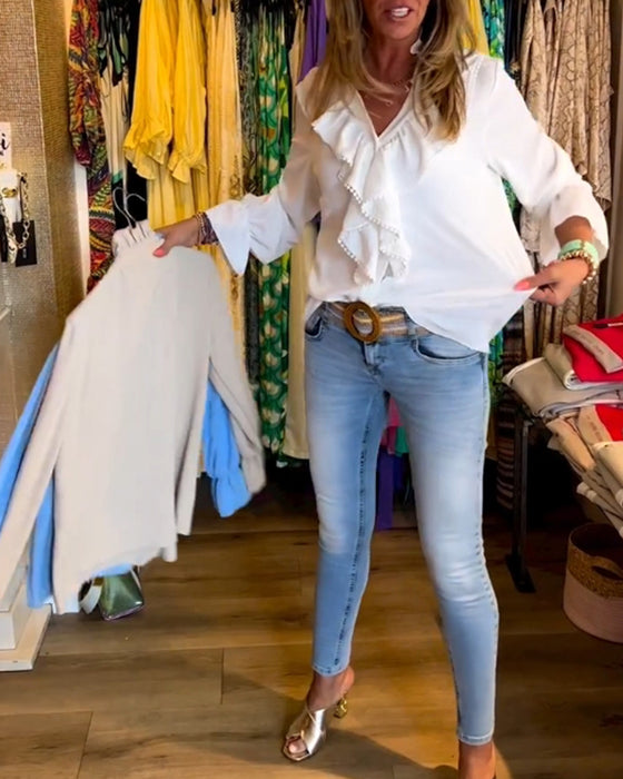 Blouses à volants de créateurs pour femmes