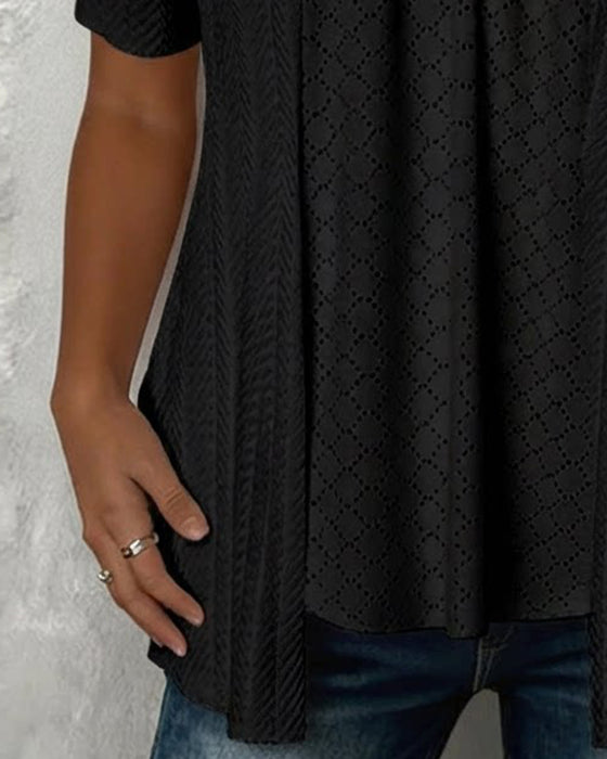 Chemisier Fausse Couche Carré Encolure Découpé Patchwork