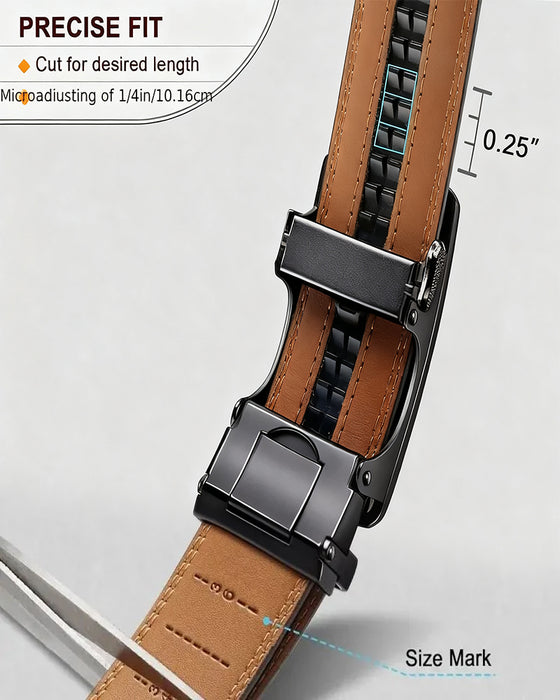 🎁 Ceinture en Cuir à Crémaillère Avec Boucle Réglable💼