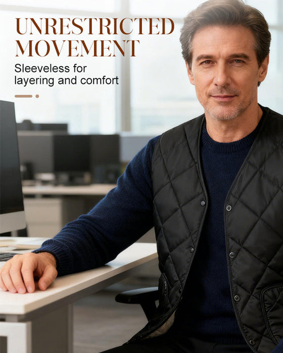 Gilet Homme Casual Matelassé Doublure Thermique