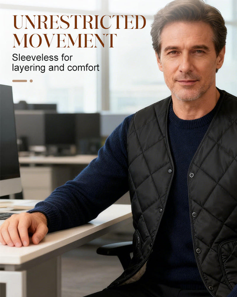 Gilet Homme Casual Matelassé Doublure Thermique