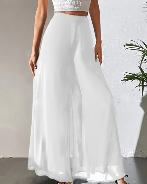 Pantalon Mince Aéré Détendu Large Jambe