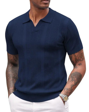 T-Shirt Col Polo Homme Manches Courtes