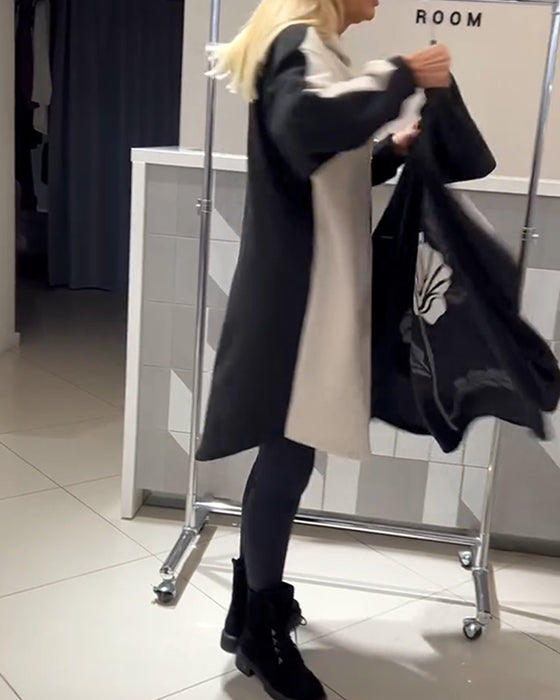 Robe À Capuche Color-Block Imprimé Floral