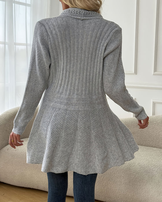 Gilet Pull Veste Mi-Longue