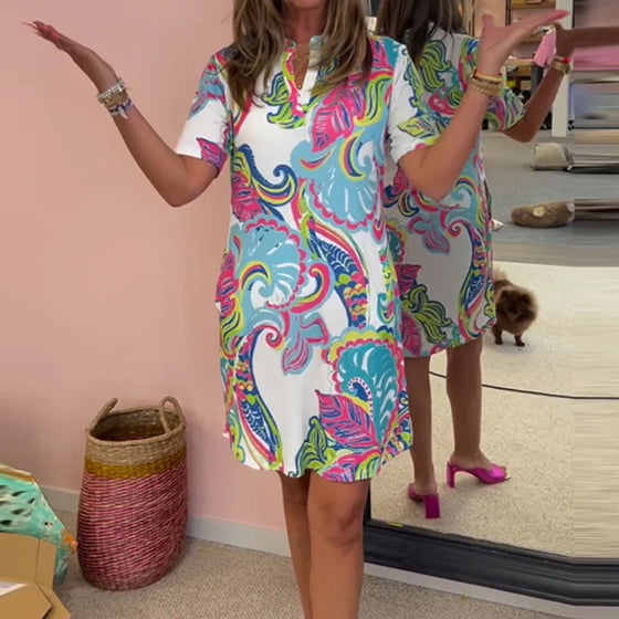 Robe imprimée coupe slim