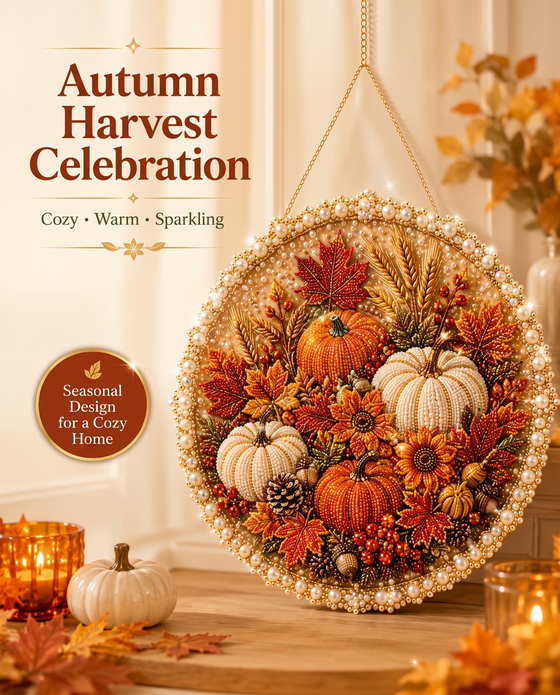 🌸🌻 Kit de Couronne Suspendue en Perles Artistiques pour les Quatre Saisons et les Fêtes 🍂🎄
