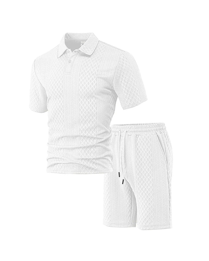 Ensemble 2 Pièces Pour Homme À Col Et Manches Courtes