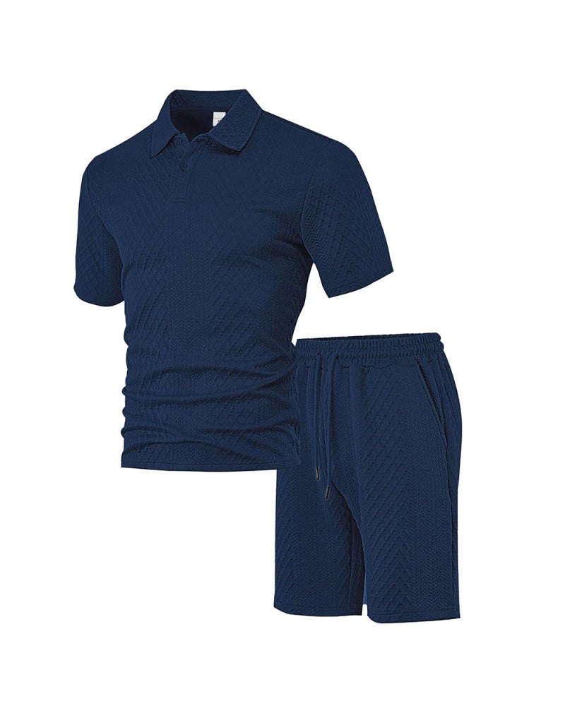Ensemble 2 Pièces Pour Homme À Col Et Manches Courtes