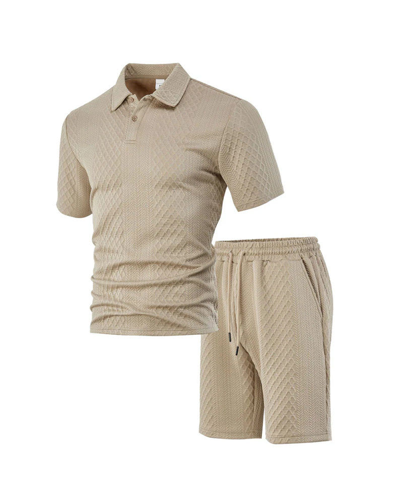 Ensemble 2 Pièces Pour Homme À Col Et Manches Courtes