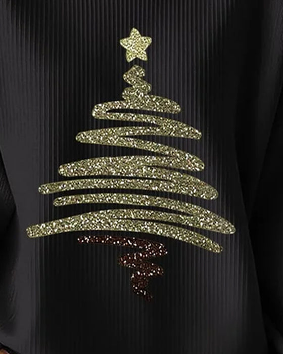 Sweat Large Creux Imprimé Noël