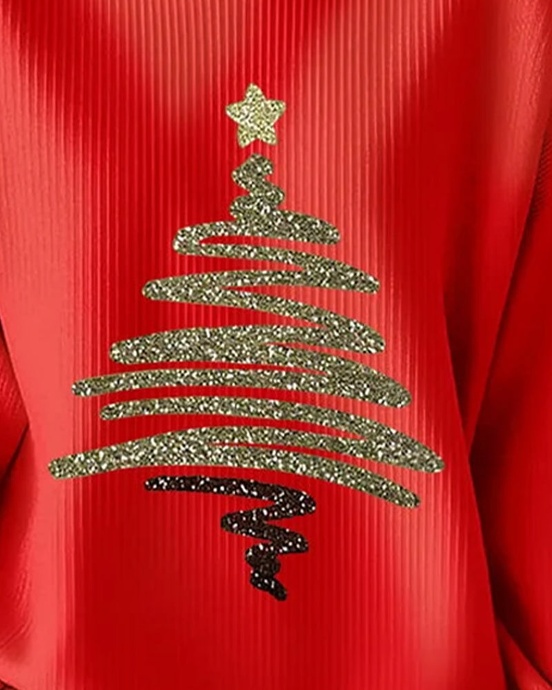 Sweat Large Creux Imprimé Noël