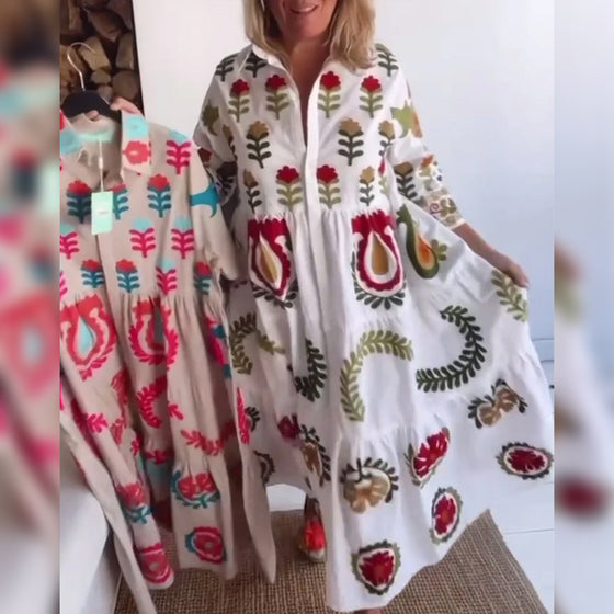 Robe Imprimé Floral Graphique