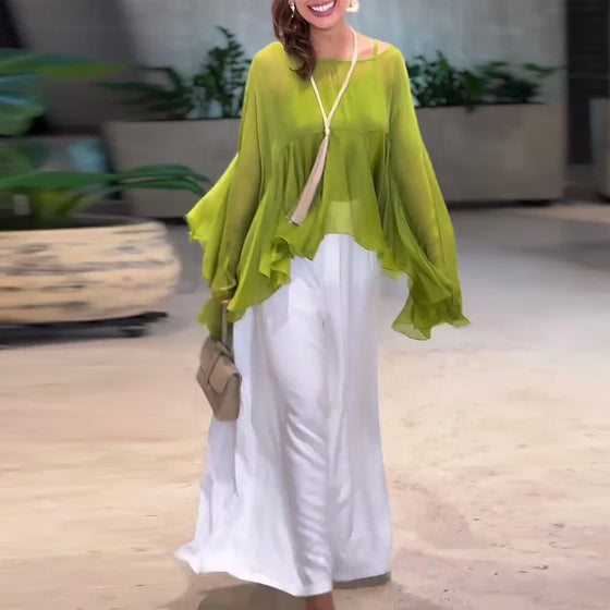 Blouse Unie Au Style Élégant