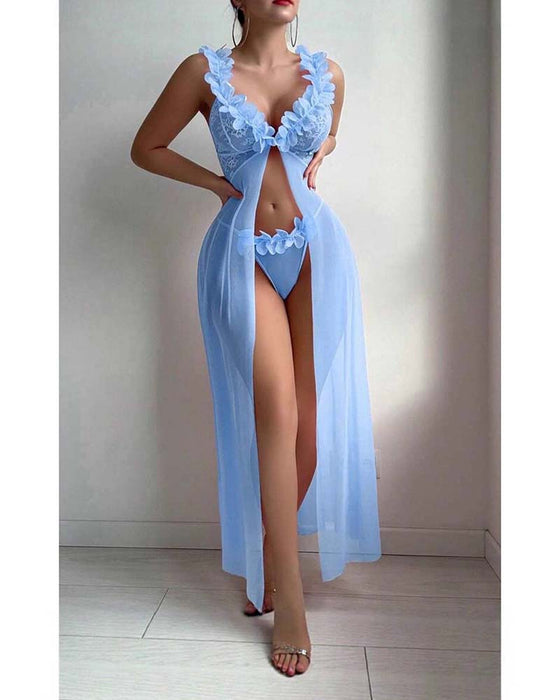 Lingerie Fleur Bretelles Transparent