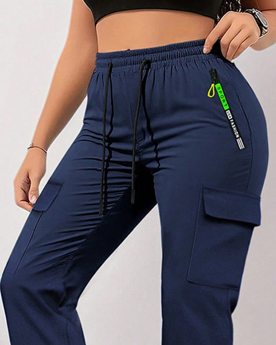 Pantalon De Travail Ample Grande Poche Décontracté
