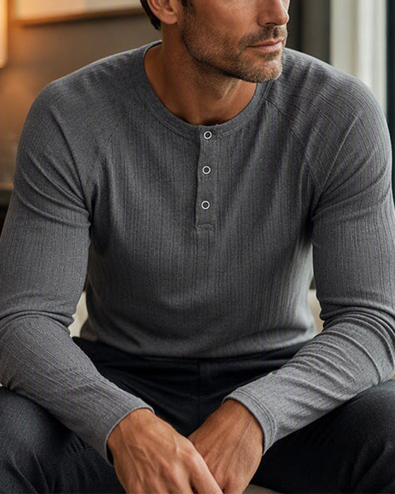 T-Shirt Rayure Verticale Manche Longue