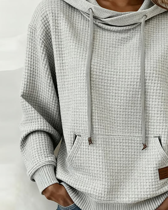Sweat Capuche Cordon Gaufré