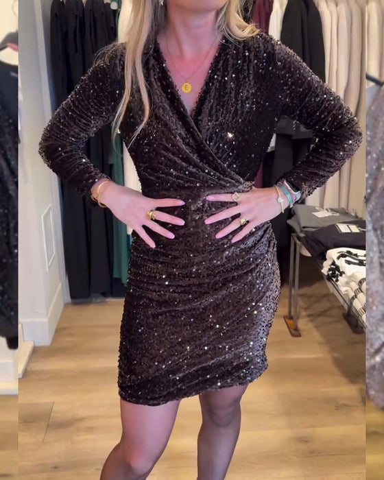 Robe Bodycon À Manches Longues Et Coupe Slim