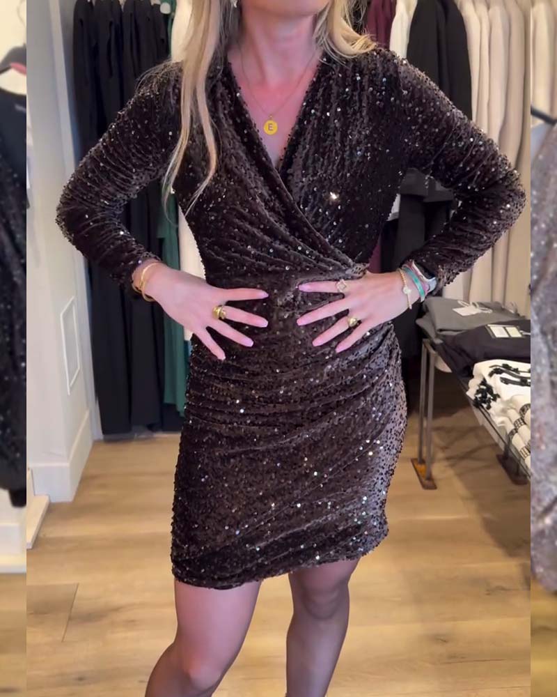 Robe Bodycon À Manches Longues Et Coupe Slim