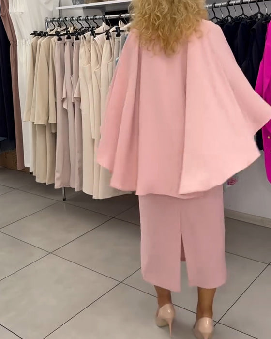 Robe Fashionable Col Rond Élégant