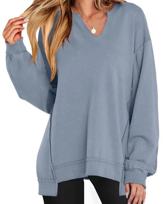 Sweat Col V Uni Loose