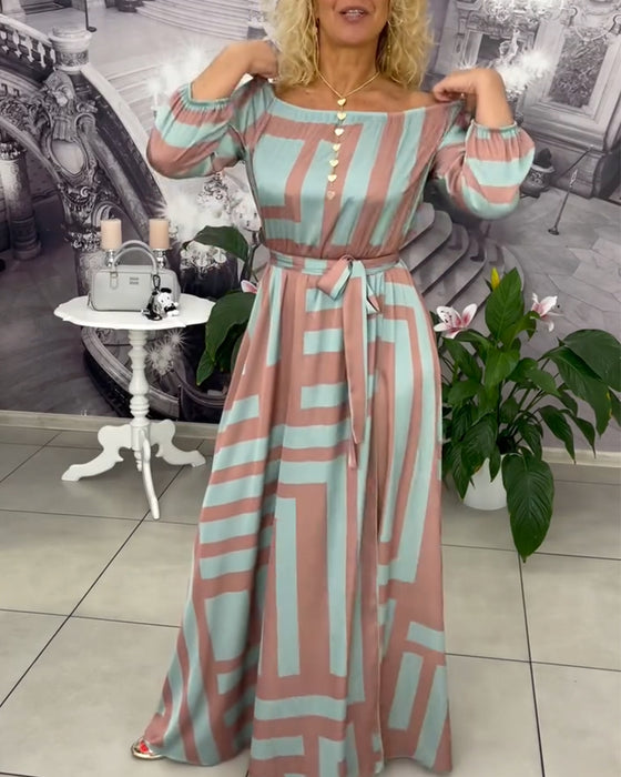 Kleid Modisch und Elegant Bedruckt