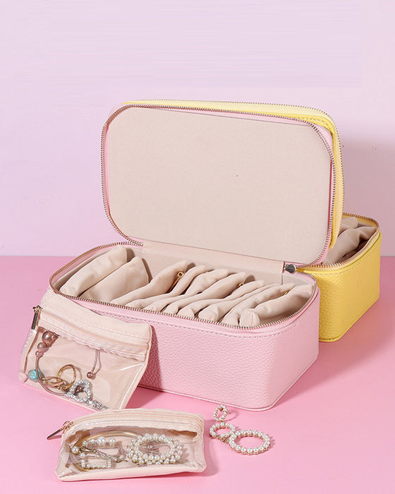 Boîte À Bijoux De Voyage Avec Petites Poches